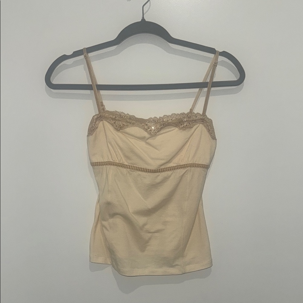 Abercrombie & Fitch Lace-Trim Cami Tank Top Medium